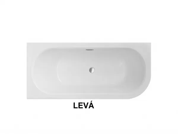 BESCO - Asymetrická vaňa AVITA SLIM+ - Nožičky k vani - S nožičkami, Rozmer vane - 160 × 75 cm, Spôsob prevedenia - Ľavé VANAVIT16SLIMLP+OLVPINOZ