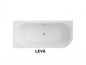 BESCO - Asymetrická vaňa AVITA SLIM+ - Nožičky k vani - S nožičkami, Rozmer vane - 160 × 75 cm, Spôsob prevedenia - Ľavé VANAVIT16SLIMLP+OLVPINOZ