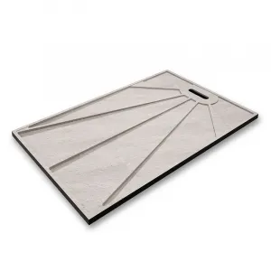 H K - BLACK STAR sprchová vanička z liateho mramoru, obdĺžnik, 100x80x3 cm SE-BLACKSTAR10080SET