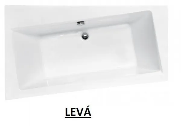 BESCO - Asymetrická vaňa ASTI - Rozmer vane - 150 × 90 cm, Spôsob prevedenia - Ľavé VANAST15L + OLVPINOZ