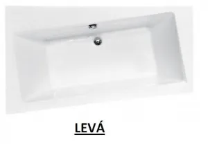BESCO - Asymetrická vaňa ASTI - Rozmer vane - 150 × 90 cm, Spôsob prevedenia - Ľavé VANAST15L + OLVPINOZ
