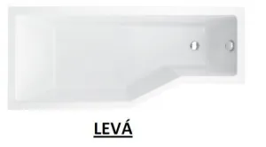 BESCO - Asymetrická vaňa ESTE - Rozmer vane - 150 × 75 cm, Spôsob prevedenia - Ľavé VANEST15L + OLVPINOZ