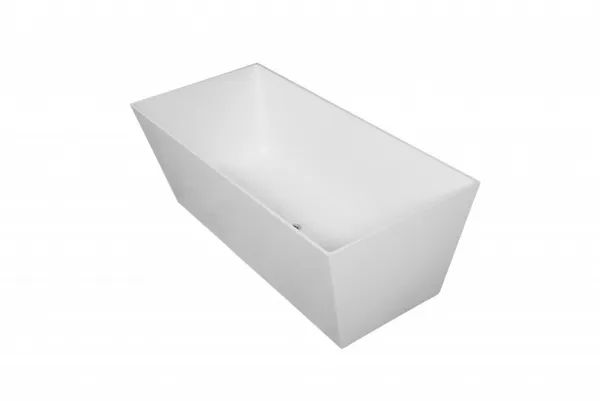GELCO - KVADRIE - vaňa, 1590x650x550, liaty mramor, objem 360l, biela lesk GVKV1590