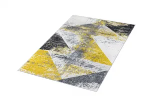 Ayyildiz, Kusový koberec Alora A1012 Yellow, 80x150, žltá, kancelária