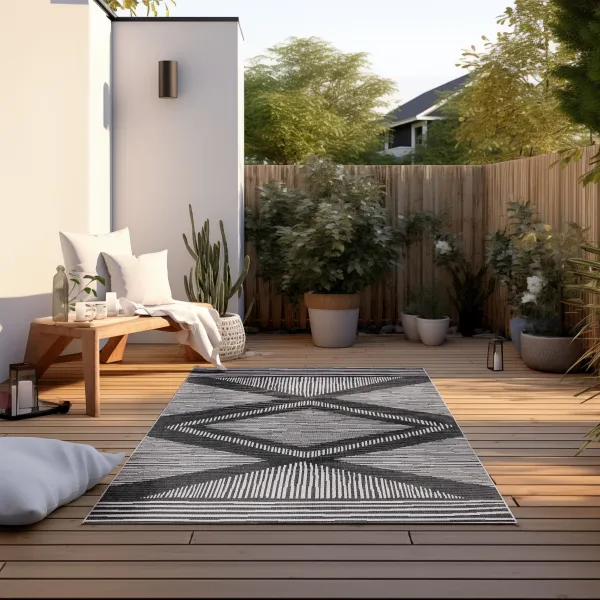 ELLE Decoration koberce Kusový koberec Gemini 106014 Black z kolekcie Elle – na von aj na doma - 80x150 cm