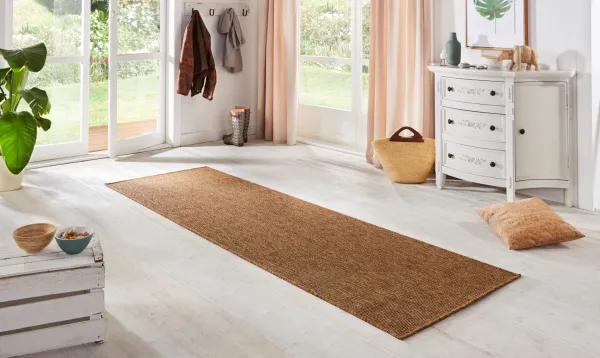BT Carpet - Hanse Home koberce Behúň Nature 103530 Brown – na von aj na doma - 80x450 cm