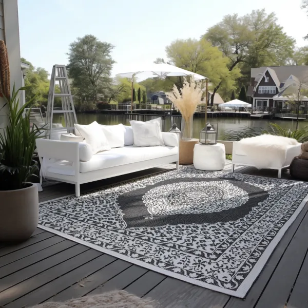 ELLE Decoration koberce Kusový koberec Gemini 106024 Black z kolekcie Elle – na von aj na doma - 200x290 cm