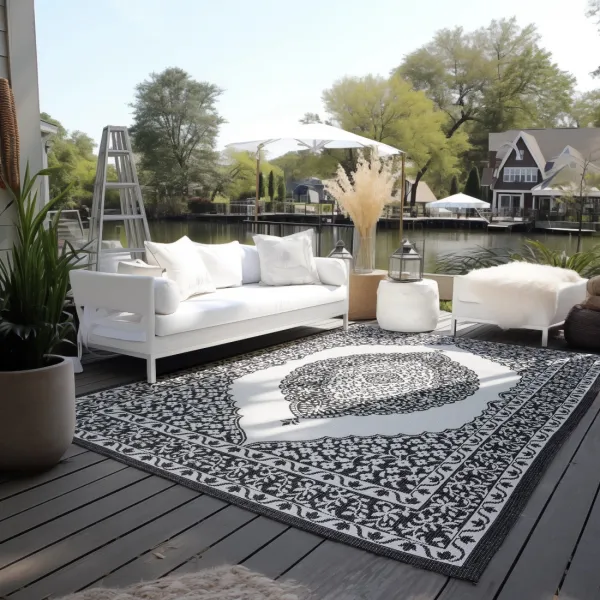 ELLE Decoration koberce Kusový koberec Gemini 106024 Black z kolekcie Elle – na von aj na doma - 200x290 cm