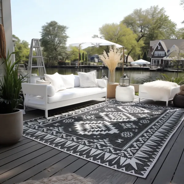 ELLE Decoration koberce Kusový koberec Gemini 106019 Black z kolekcie Elle – na von aj na doma - 80x150 cm