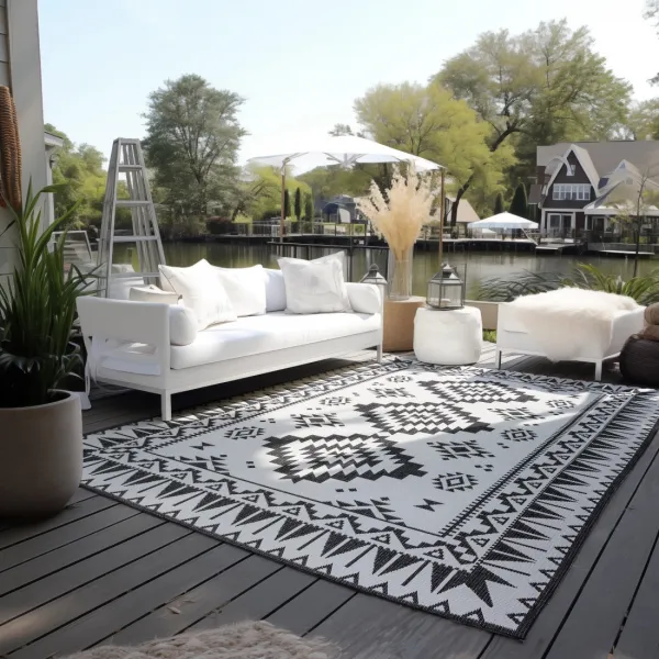 ELLE Decoration koberce Kusový koberec Gemini 106019 Black z kolekcie Elle – na von aj na doma - 80x150 cm