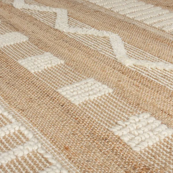 Flair Rugs koberce Behúň Jubilant Medina Jute Natural/Ivory - 60x230 cm