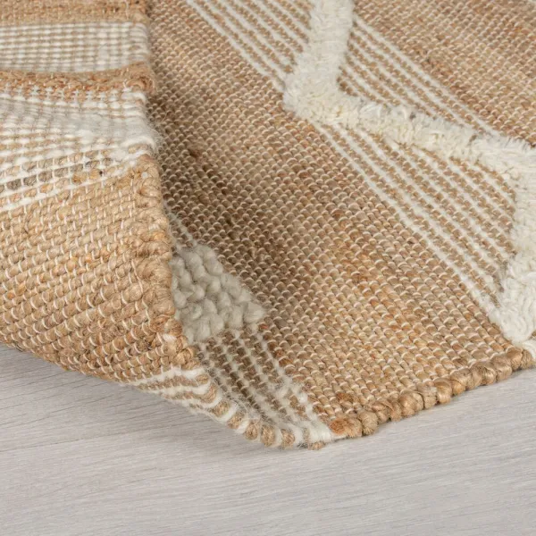 Flair Rugs koberce Behúň Jubilant Medina Jute Natural/Ivory - 60x230 cm