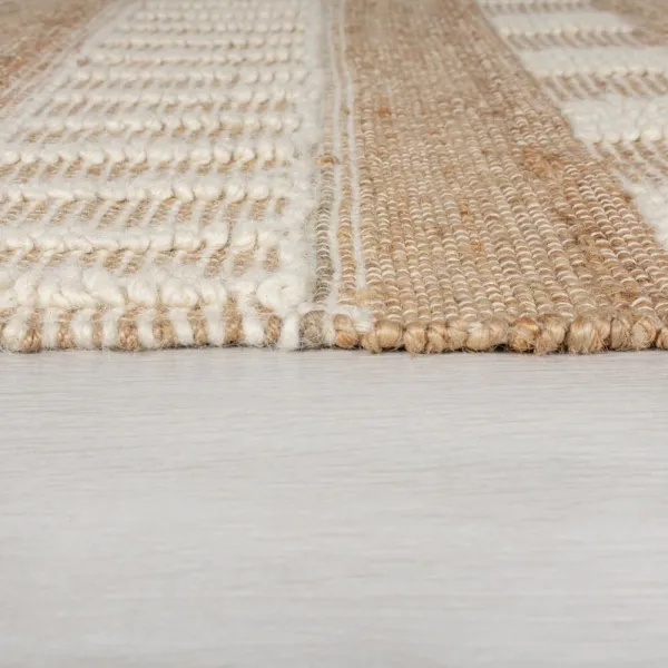 Flair Rugs koberce Behúň Jubilant Medina Jute Natural/Ivory - 60x230 cm