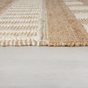 Flair Rugs koberce Behúň Jubilant Medina Jute Natural/Ivory - 60x230 cm