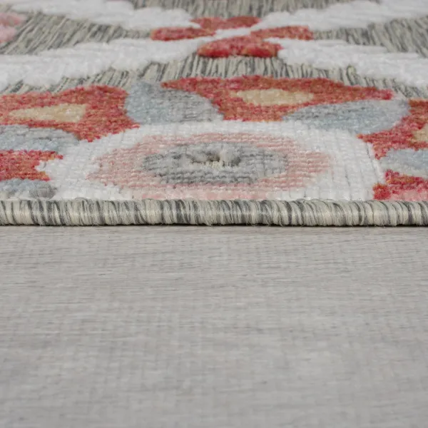 Flair Rugs koberce Behúň Plaza Flora Grey – na von aj na doma - 80x230 cm