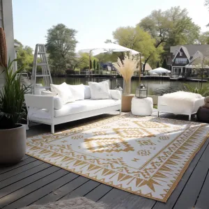 ELLE Decoration koberce Kusový koberec Gemini 106022 Ochre z kolekcie Elle – na von aj na doma - 80x150 cm