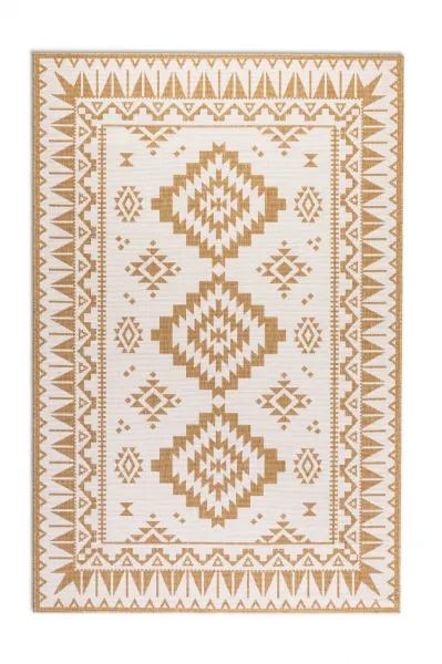 ELLE Decoration koberce Kusový koberec Gemini 106022 Ochre z kolekcie Elle – na von aj na doma - 80x150 cm