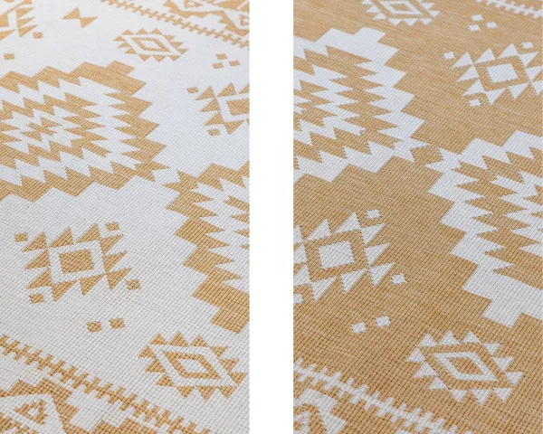 ELLE Decoration koberce Kusový koberec Gemini 106022 Ochre z kolekcie Elle – na von aj na doma - 80x150 cm