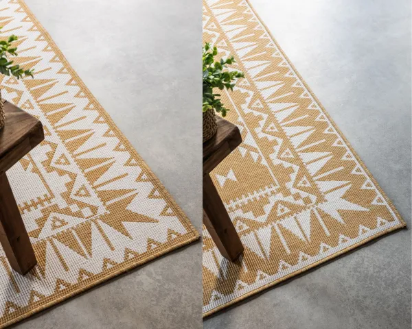 ELLE Decoration koberce Kusový koberec Gemini 106022 Ochre z kolekcie Elle – na von aj na doma - 80x150 cm