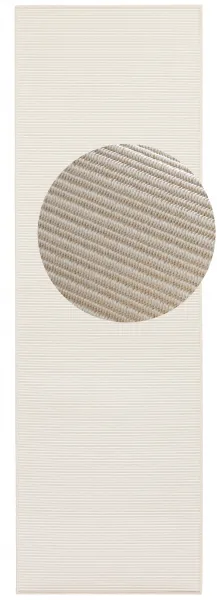 BT Carpet - Hanse Home koberce Behúň Nature 103531 Cream White – na von aj na doma - 80x450 cm