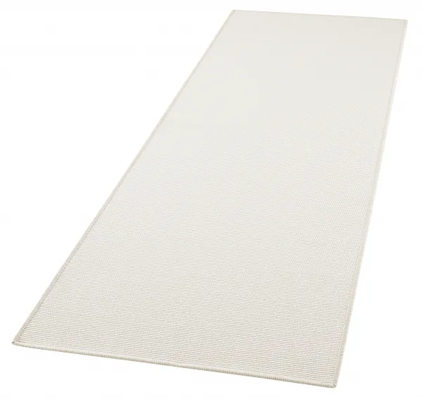 BT Carpet - Hanse Home koberce Behúň Nature 103531 Cream White – na von aj na doma - 80x450 cm