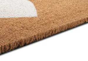 Hanse Home Collection koberce Rohožka srdce biele 105682 – na von aj na doma - 45x75 cm