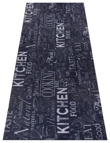 Hanse Home Collection koberce Behúň Cook & Clean 105731 Black White - 50x150 cm