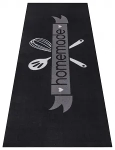 Hanse Home Collection koberce Behúň Cook & Clean 105732 Black White Grey - 50x150 cm