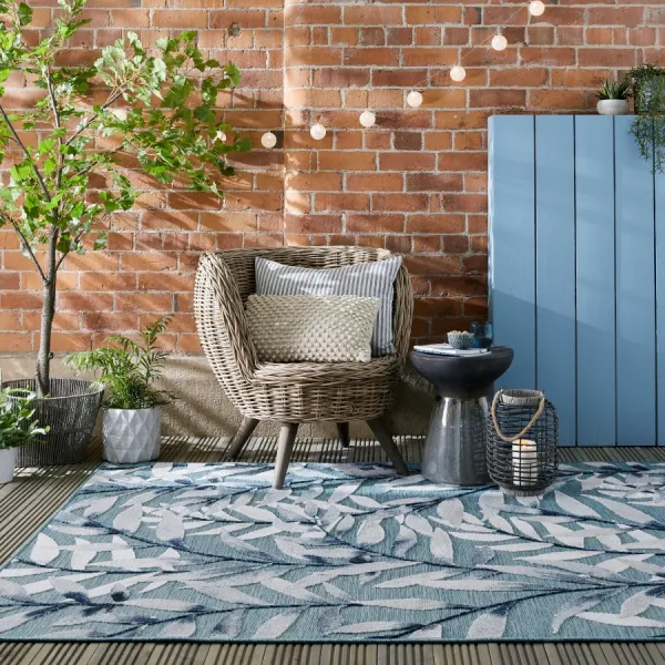 Flair Rugs koberce Kusový koberec Plaza Willow Blue – na von aj na doma - 120x170 cm