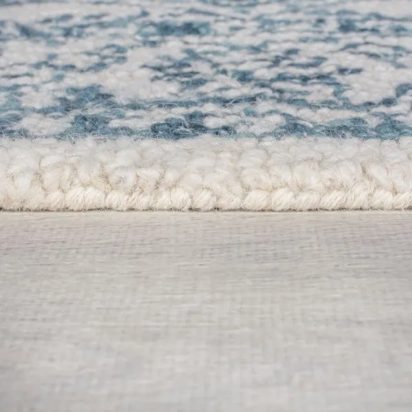 Flair Rugs koberce Kusový koberec Wool Loop Yasmin Ivory/Blue - 120x170 cm