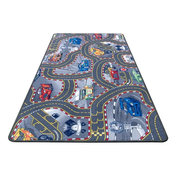 Koberec Play Race Track sivý / viacfarebný