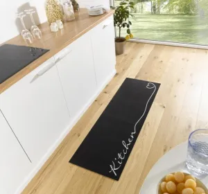 Koberec / Behúň Hanse Home Cook & Clean Kitchen čierny / biely