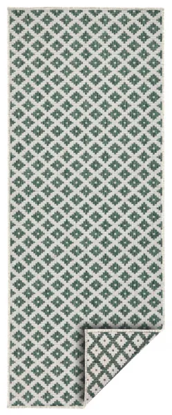 NORTHRUGS - Hanse Home koberce Kusový koberec Twin-Wendeteppiche 103125 grün creme – na von aj na doma - 80x350 cm