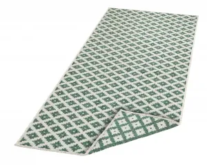 NORTHRUGS - Hanse Home koberce Kusový koberec Twin-Wendeteppiche 103125 grün creme – na von aj na doma - 80x350 cm