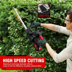 Výkonné akumulátorové nožnice na trávu a živý plot / plotostrih Onevan 2000W s dlžkou čepele  51cm Batéria: 2ks batéria
