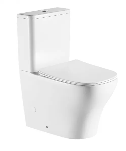 SAPHO - BELLO RIMLESS WC kombi, spodný/zadný odpad, biela PC103WR