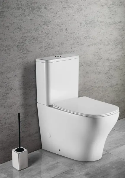 SAPHO - BELLO RIMLESS WC kombi, spodný/zadný odpad, biela PC103WR