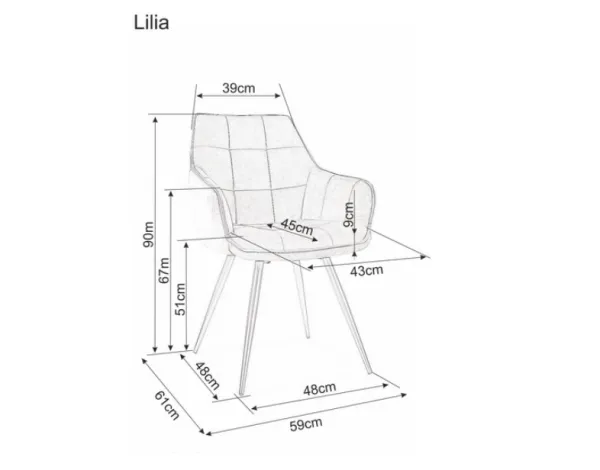 Signal Stolička LILIA VELVET | sivá