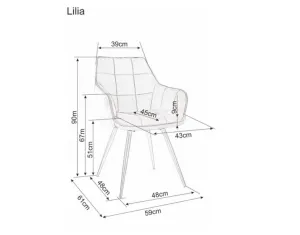 Signal Stolička LILIA VELVET | sivá