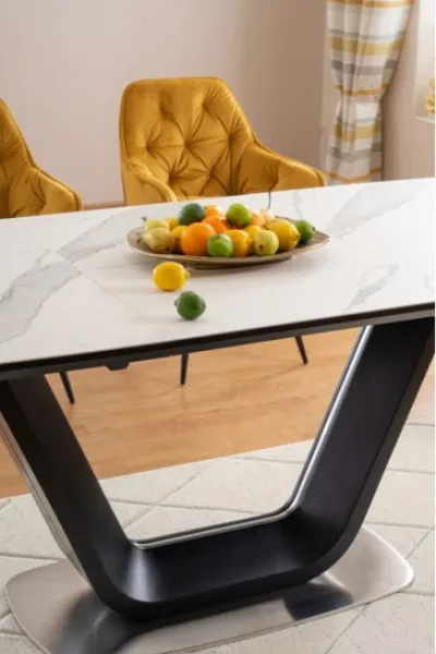 Signal Rozkladací jedálenský stôl ARMANI CERAMIC Farba: Sivý mat