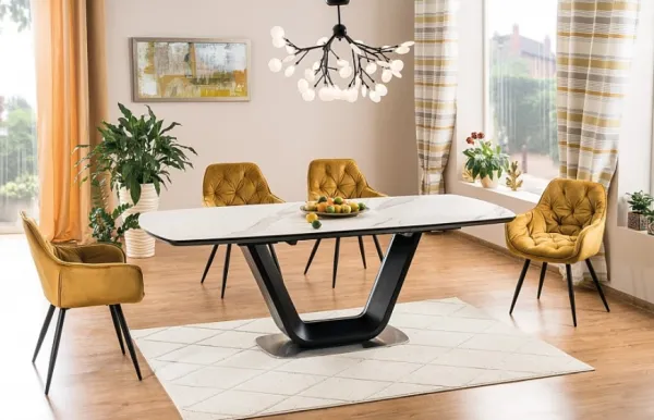 Signal Rozkladací jedálenský stôl ARMANI CERAMIC Farba: Sivý mat