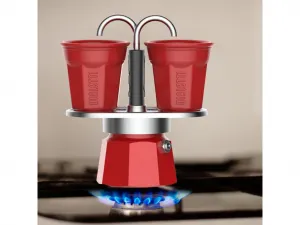 Darčeková súprava Bialetti Mini Express 2 šálky červená