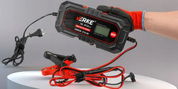 VERKE Mikroprocesorová autonabíjačka LCD 6V 12V 10A