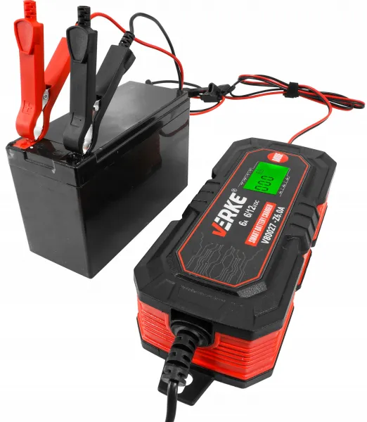 VERKE Mikroprocesorová autonabíjačka LCD 6V 12V Z6.0A