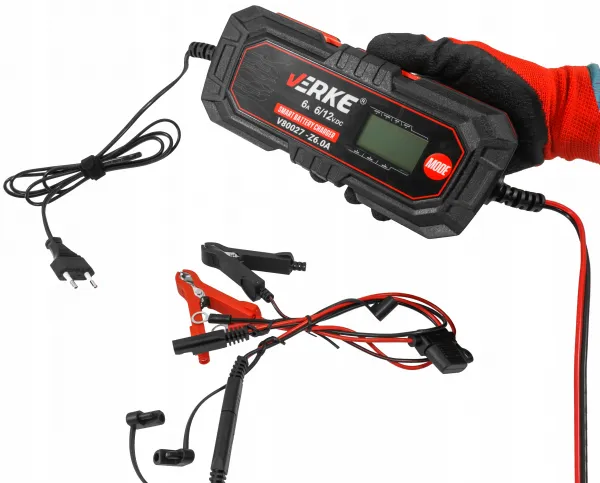 VERKE Mikroprocesorová autonabíjačka LCD 6V 12V Z6.0A