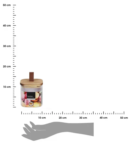 Excellent Houseware Sklenená dóza na potraviny Všetko v jednom 750 ml číra