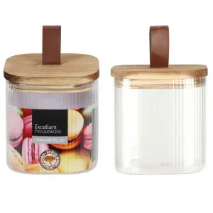 Excellent Houseware Sklenená dóza na potraviny Všetko v jednom 750 ml číra