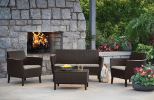 KETER Pohovka SALOMON 2 seater sofa | hnedá