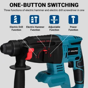 Súprava bezuhlíkového elektrického náradia DrillPro 4 in 1, 4 x batérie 2 ks nabíjačka Batéria: 2ks batéria