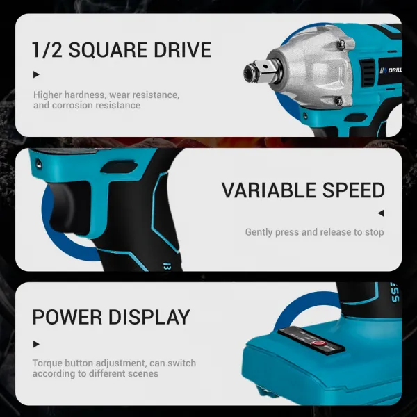 Súprava bezuhlíkového elektrického náradia DrillPro 4 in 1, 4 x batérie 2 ks nabíjačka Batéria: 2ks batéria